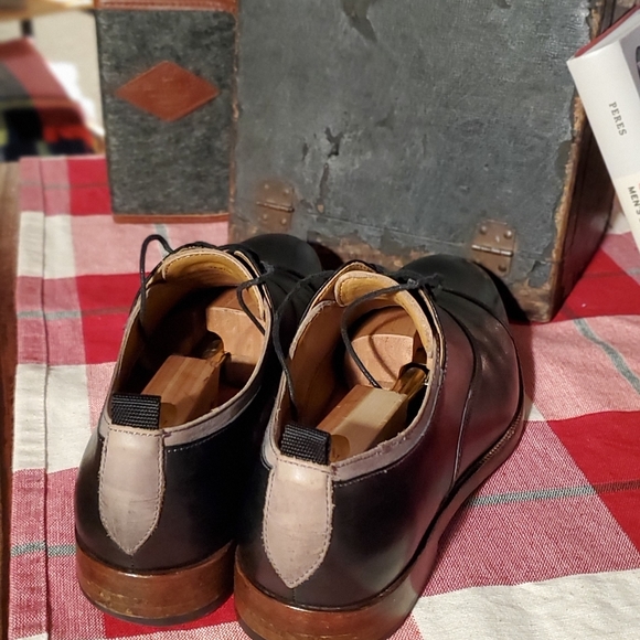 Johnston & Murphy Cap Toe Charcoal/Black 10.5 - Picture 2 of 7